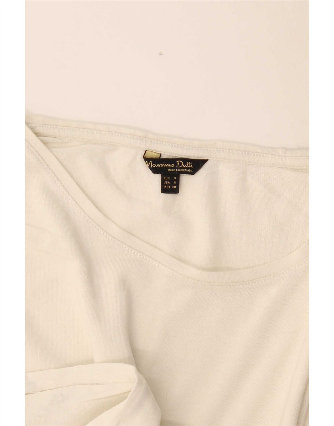 Massimo Dutti Γυναικείο T-Shirt Top UK 10 Small Off White