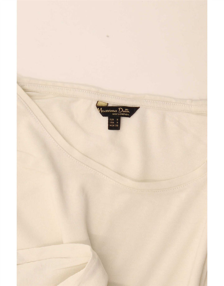 Massimo Dutti Γυναικείο T-Shirt Top UK 10 Small Off White