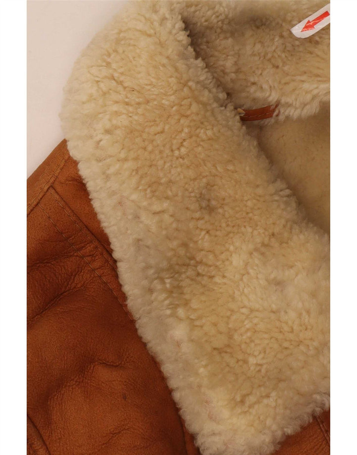 Vintage Ανδρικό Shearling Jacket IT 52 XL Beige
