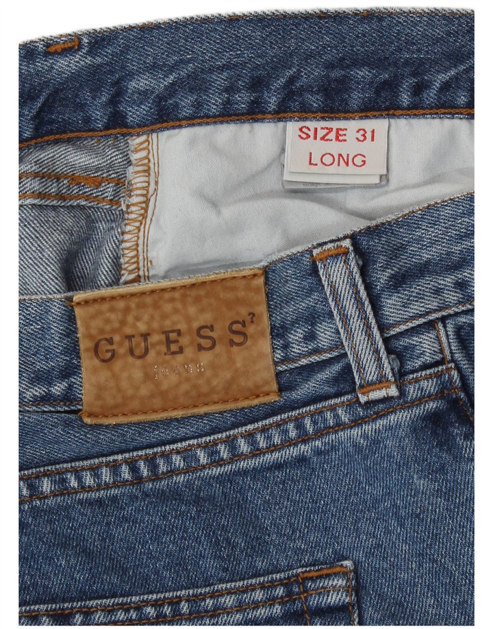 Ανδρικό τζιν ίσιο Guess W31 L31 Μπλε βαμβακερό