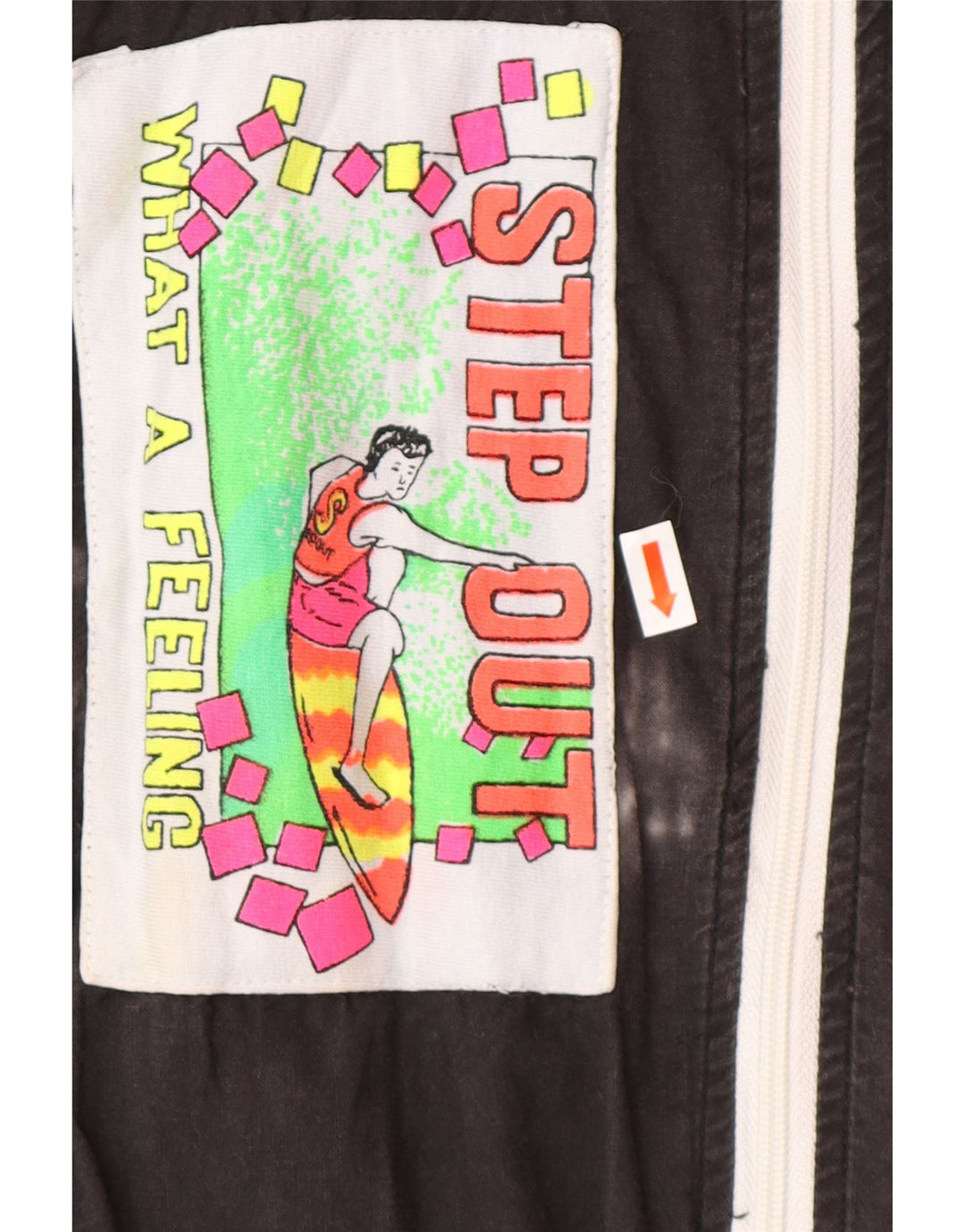 Γυναικεία αθλητική φόρμα VINTAGE Top Jacket UK 18 XL Black Colourblock