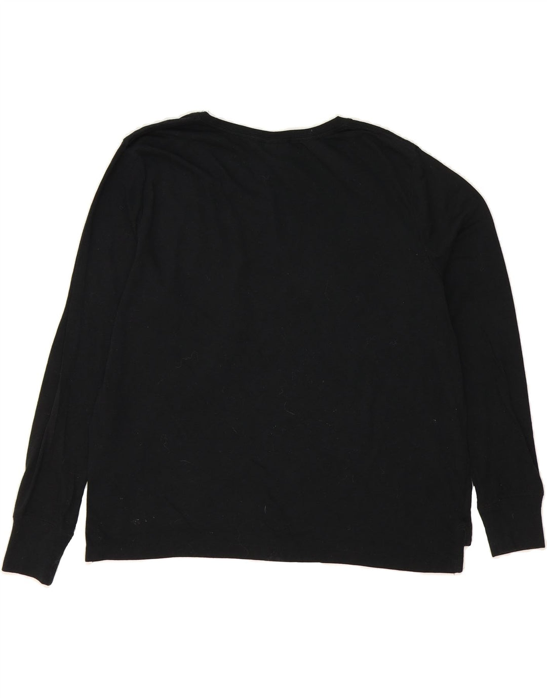 NIKE Womens Graphic Top Long Sleeve UK 14 Medium Black Polyester Vintage Nike and Second-Hand Nike from Messina Hembry 