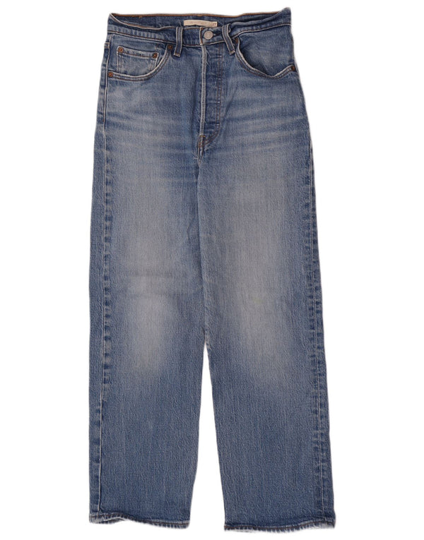 Γυναικείο ψηλόμεσο τζιν Levi's ίσιο W27 L27 Μπλε βαμβακερό