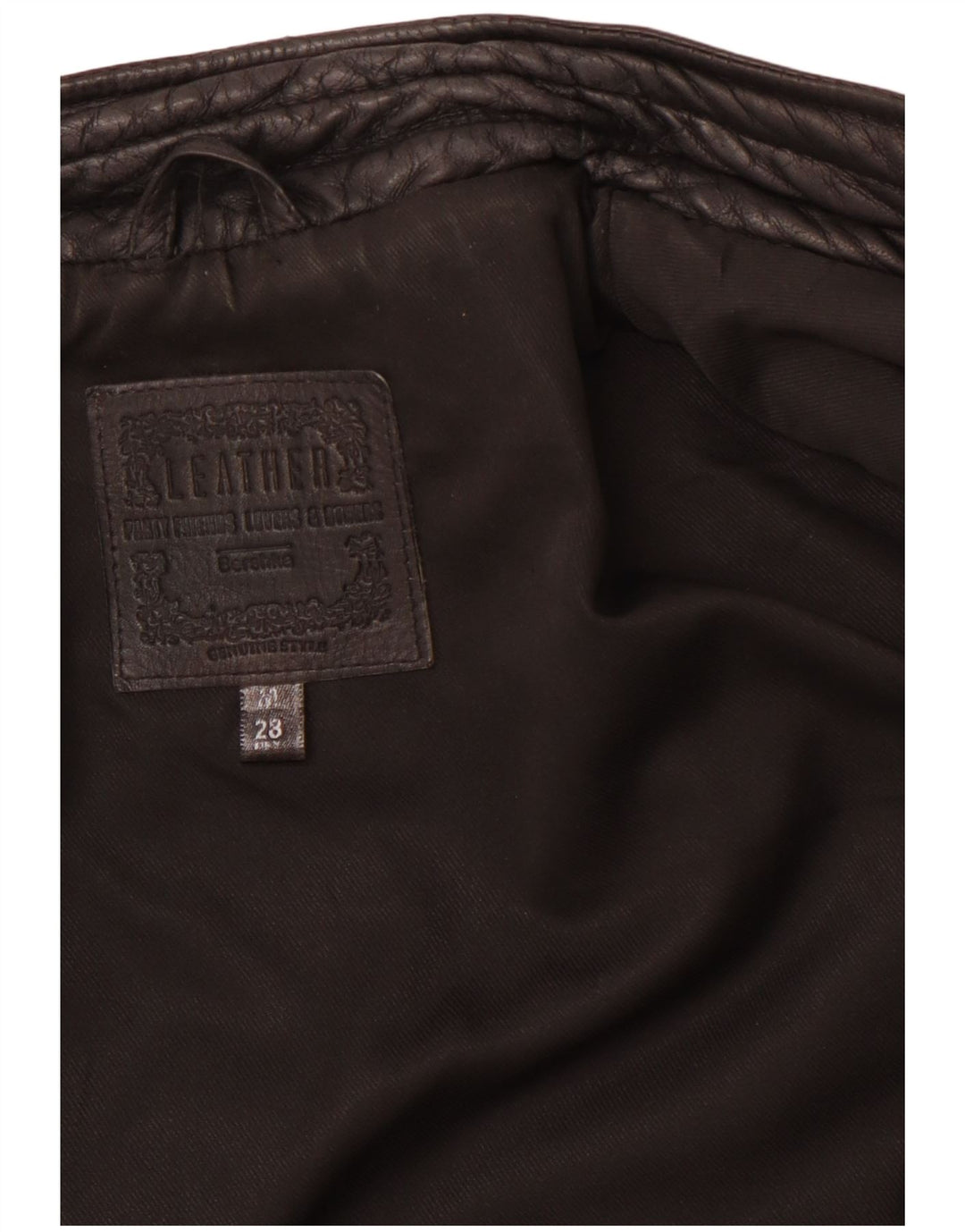 BERSHKA Γυναικείο Δερμάτινο Μπουφάν UK 12 Medium Black Leather