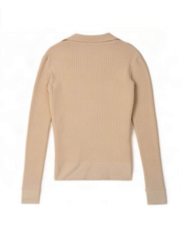 Marks & Spencer Γυναικείο πουλόβερ με λαιμό πόλο UK 10 Small Off White