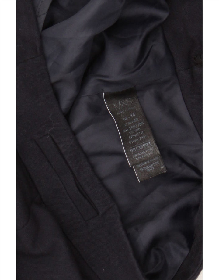 Marks & Spencer Γυναικεία Pencil Φούστα UK 14 Large W34 Navy Blue Polyester