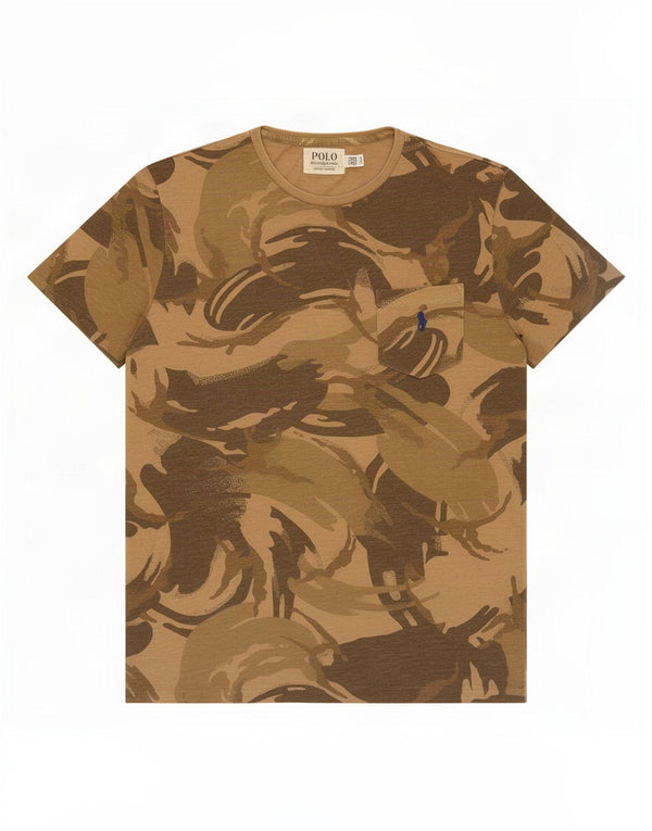 Polo Ralph Lauren Ανδρικό T-Shirt Top Large καφέ Καμουφλάζ