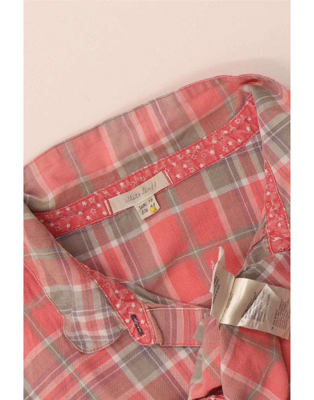 White Stuff Γυναικείο πουκάμισο UK 16 Large Pink Check Cotton