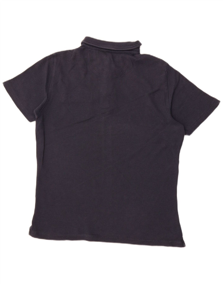 WHITE STUFF Ανδρικό πουκάμισο πόλο μεσαίο μπλε βαμβακερό