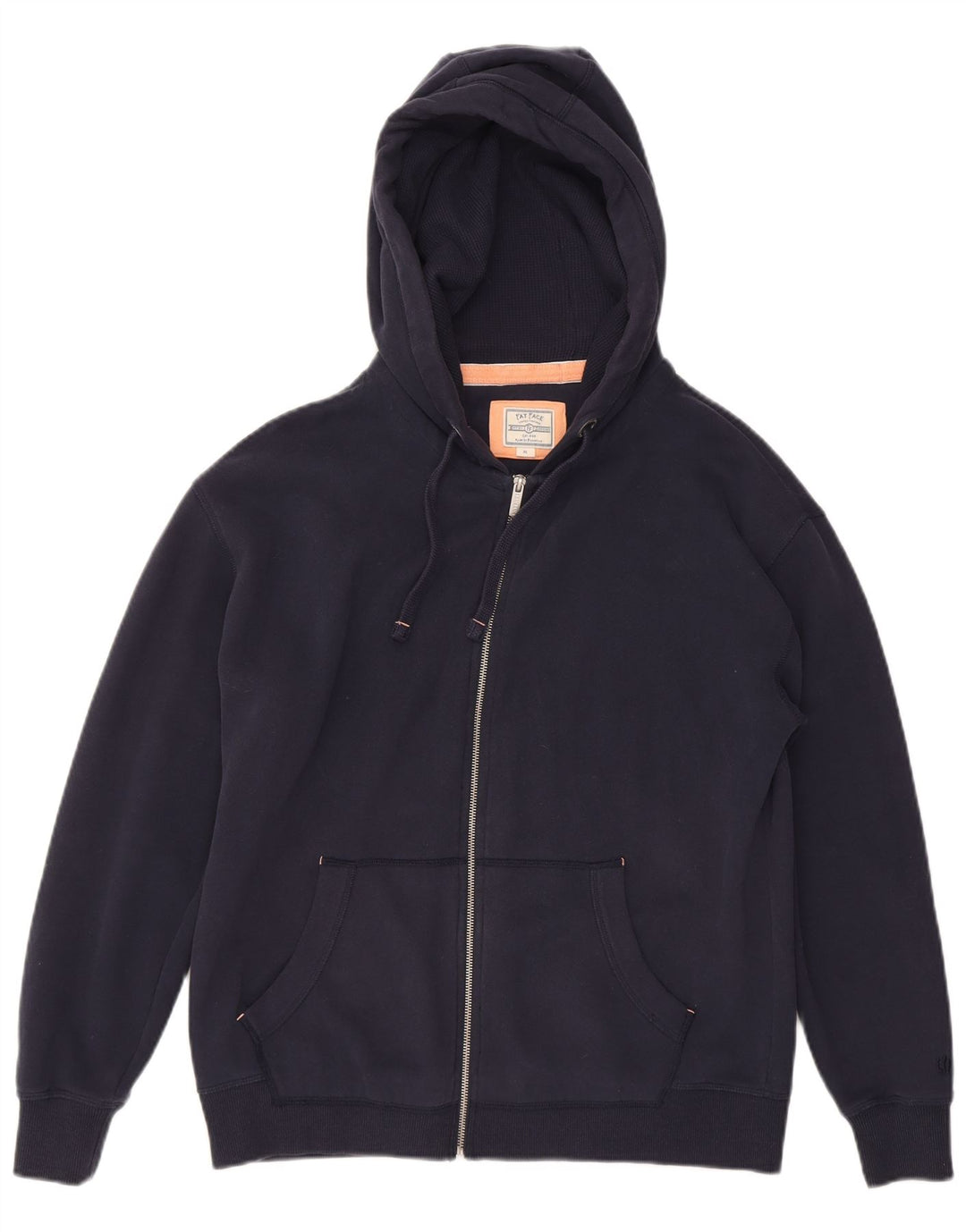 FAT FACE Mens Zip Hoodie Sweater Medium Navy Blue Cotton