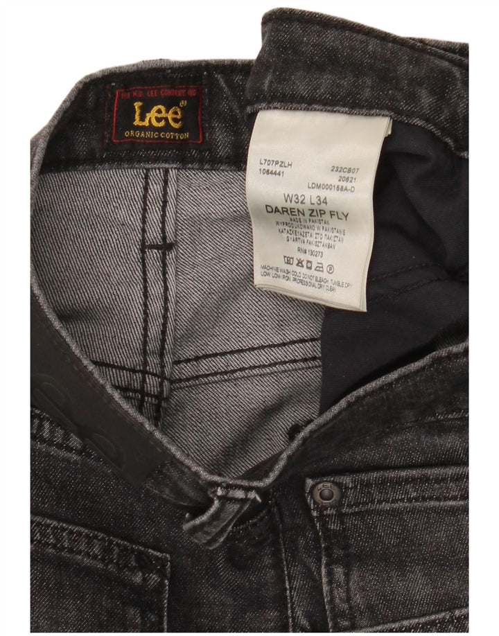 Lee Mens Daren Zip Fly Straight Jeans W32 L34 Γκρι βαμβακερό