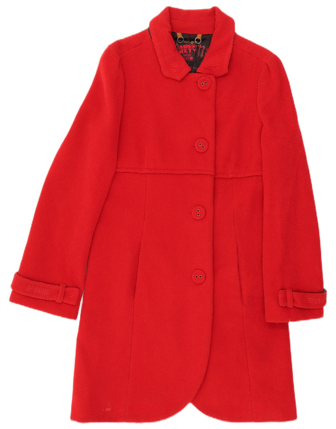 Miss Sixty Γυναικείο Πανωφόρι UK 14 Large Red Wool