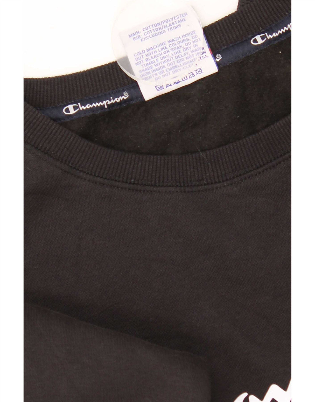 Champion Γυναικείο Γραφικό Φούτερ Jumper UK 12 Μεσαίο μαύρο βαμβακερό