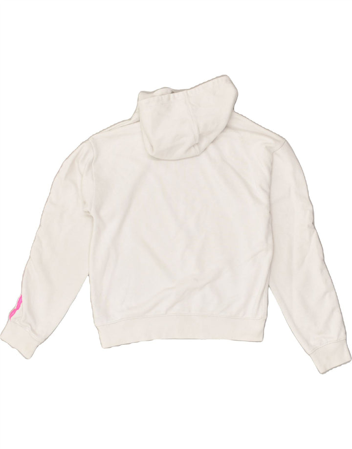 CHAMPION Girls Graphic Hoodie Jumper 13-14 Years XL  White Cotton | Vintage Champion | Thrift | Second-Hand Champion | Used Clothing | Messina Hembry 