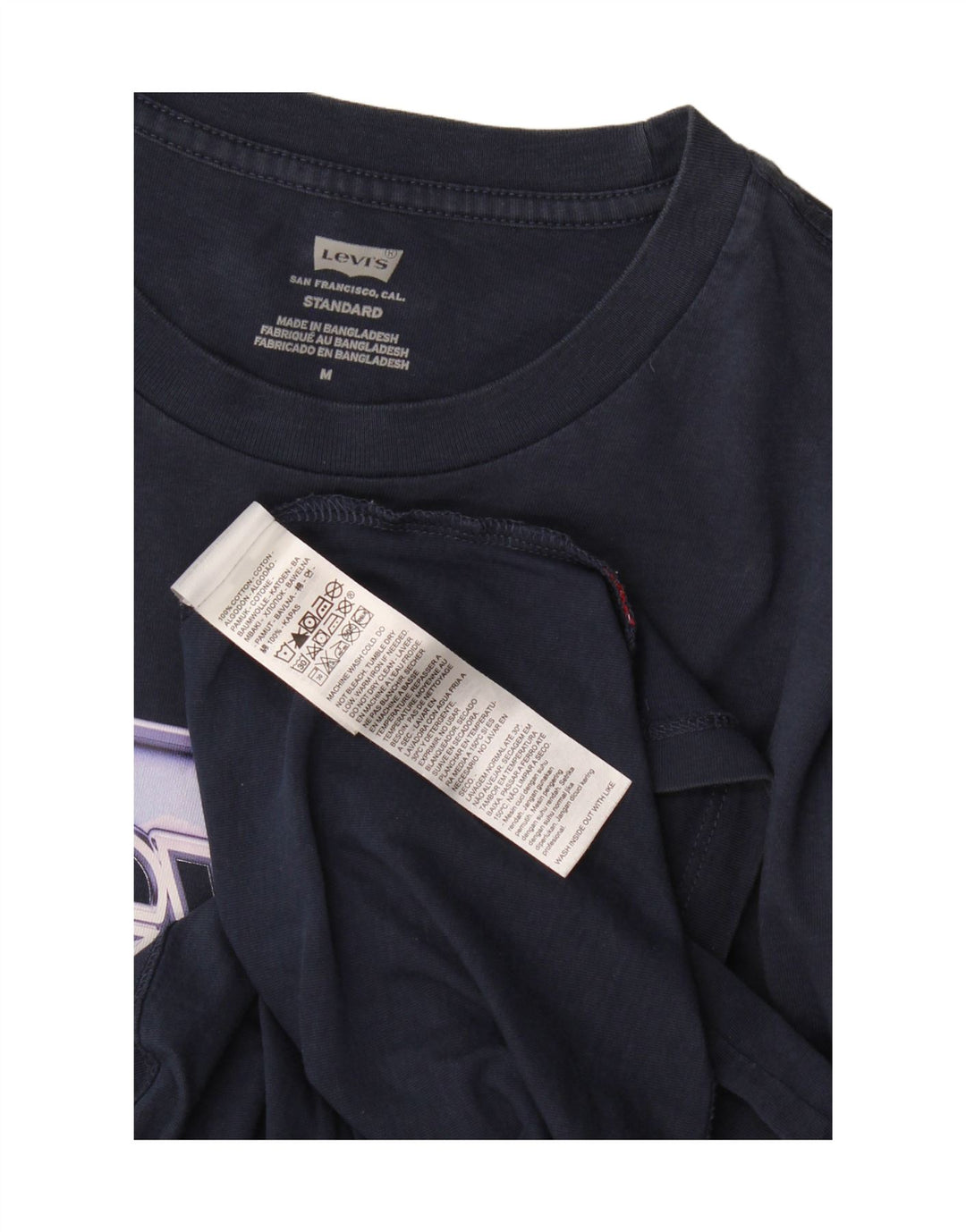 Ανδρικό γραφικό μπλουζάκι Levi's Standard Fit Τοπ μεσαίου μπλε βαμβακερό