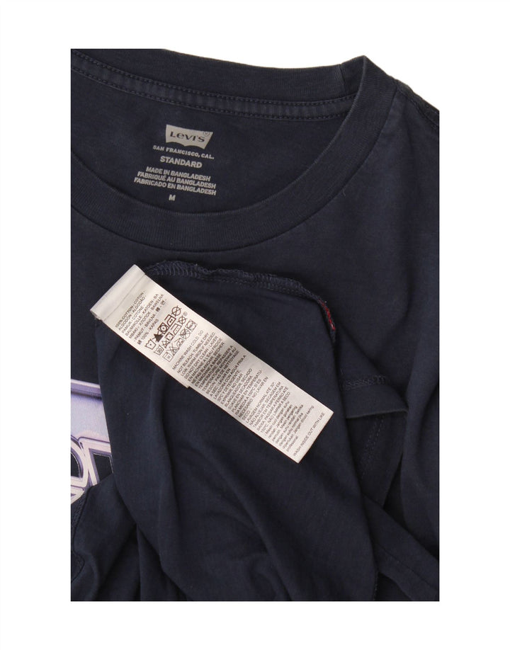 Ανδρικό γραφικό μπλουζάκι Levi's Standard Fit Τοπ μεσαίου μπλε βαμβακερό