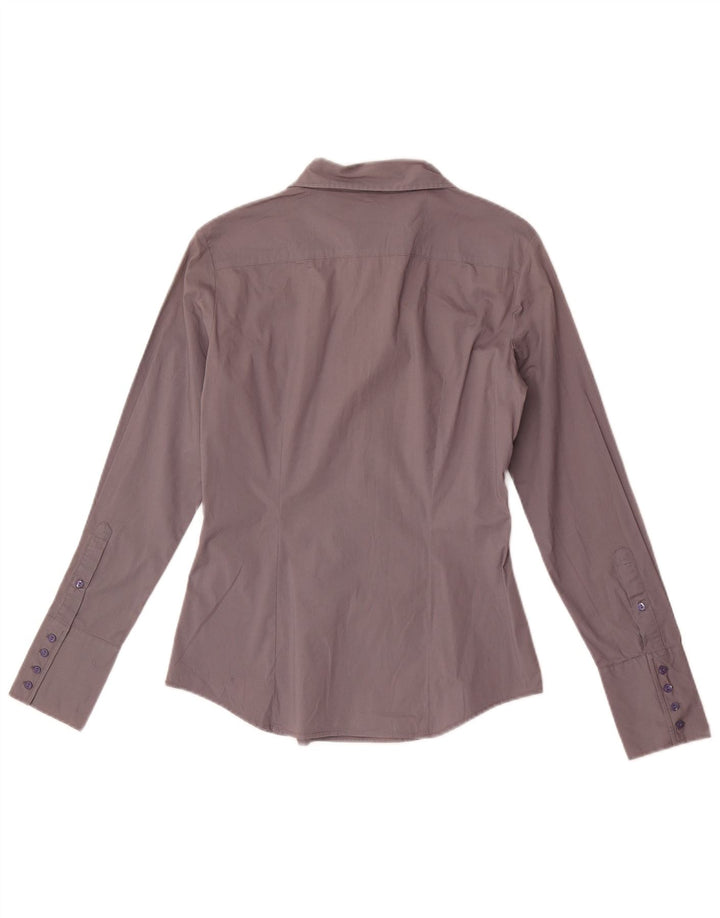 Γυναικείο πουλόβερ Benetton πουκάμισο UK 10 Small γκρι βαμβακερό