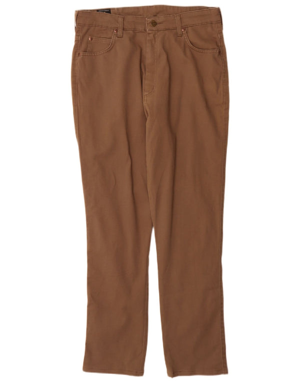 Lee Womens Dallas Slim Casual Παντελόνι W34 L30 Καφέ Βαμβακερό