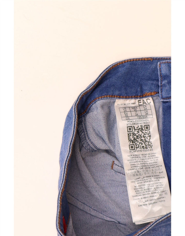 GUESS Γυναικείο Ψηλόμεσο Skinny Jeans W24 L28 Μπλε βαμβακερό