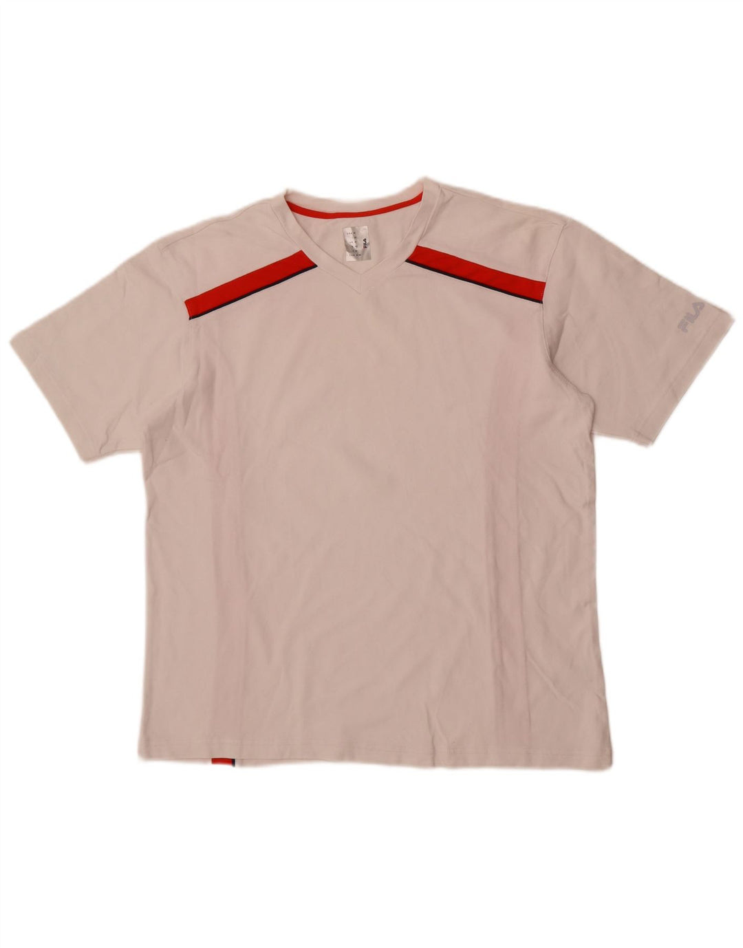 Ανδρικό T-Shirt Fila Top Medium White Colorblock Polyamide
