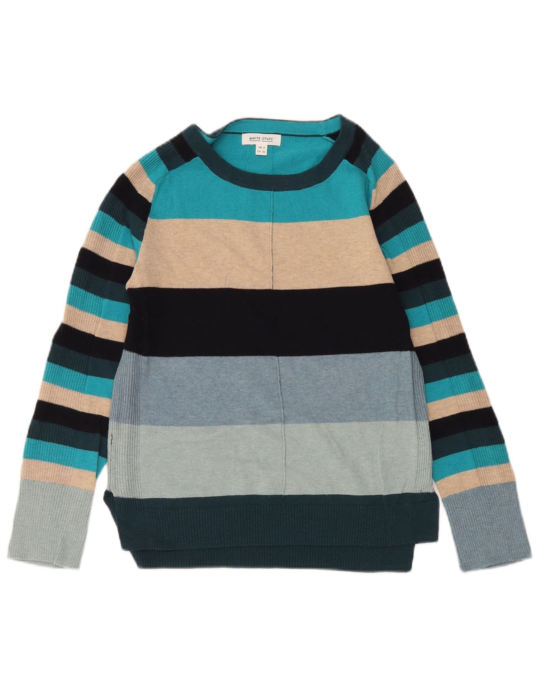 WHITE STUFF Womens Boat Neck Jumper Sweater UK  8 Small Multicoloured