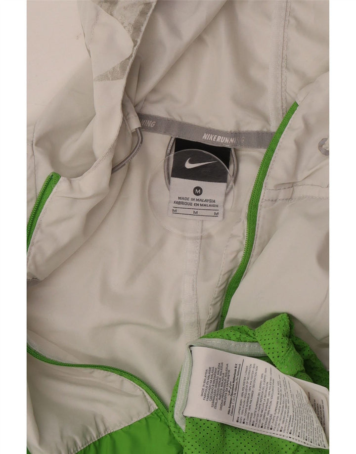 Γυναικεία αθλητική φόρμα Nike με κουκούλα τοπ μπουφάν UK 14 Medium White Colourblock