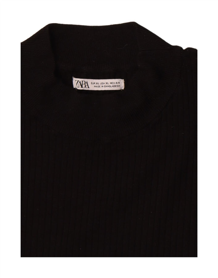 Zara Γυναικείο Μακρυμάνικο τοπ UK 18 XL Μαύρο