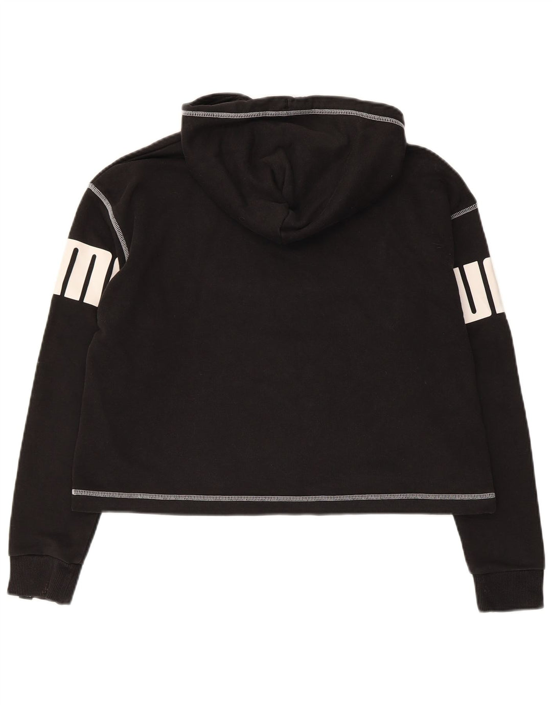 Puma Γυναικείο Graphic Hoodie Jumper UK 10 Small Black