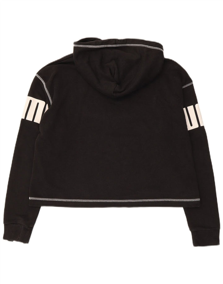 Puma Γυναικείο Graphic Hoodie Jumper UK 10 Small Black