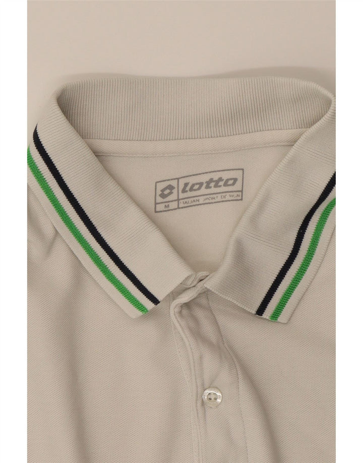 LOTTO Mens Polo Shirt Medium White Cotton Vintage Lotto and Second-Hand Lotto from Messina Hembry 