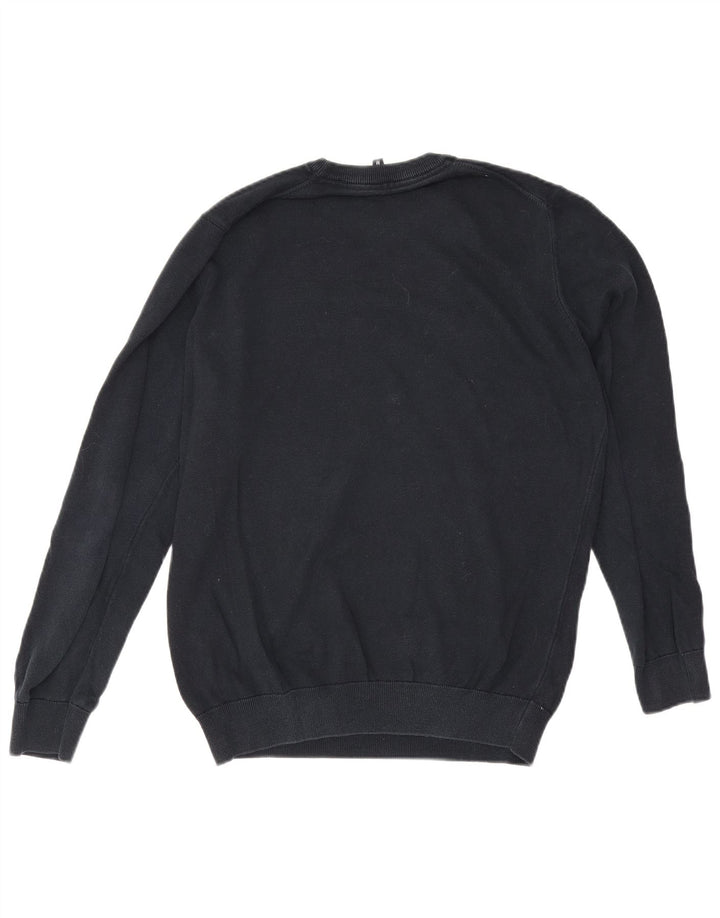 Ανδρικό πουλόβερ με λαιμόκοψη Barbour Medium Navy Βαμβακερό
