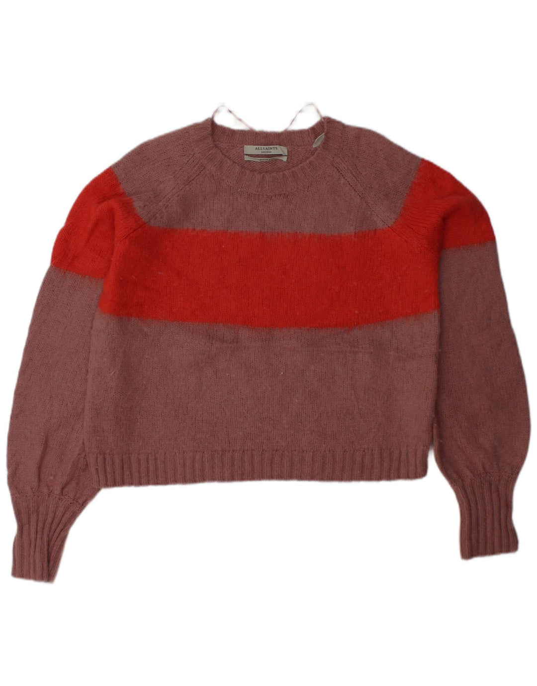 Γυναικείο πουλόβερ ALL SAINTS Crew Neck Jumper UK 14 Medium Pink Colourblock