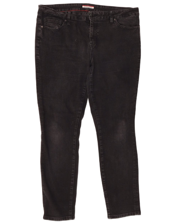 TOMMY HILFIGER Γυναικείο Skinny Jeans US 14 XL W36 L28 μαύρο βαμβακερό