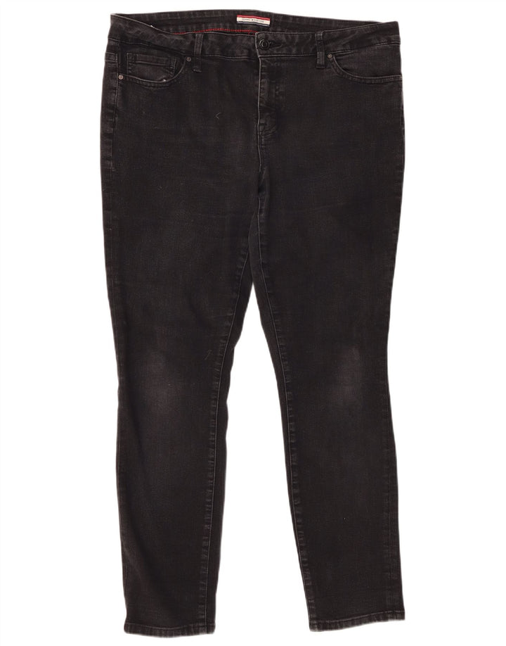 TOMMY HILFIGER Γυναικείο Skinny Jeans US 14 XL W36 L28 μαύρο βαμβακερό