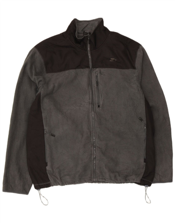 Starter Ανδρικό Fleece Jacket UK 42/44 Large Grey Colourblock Polyester