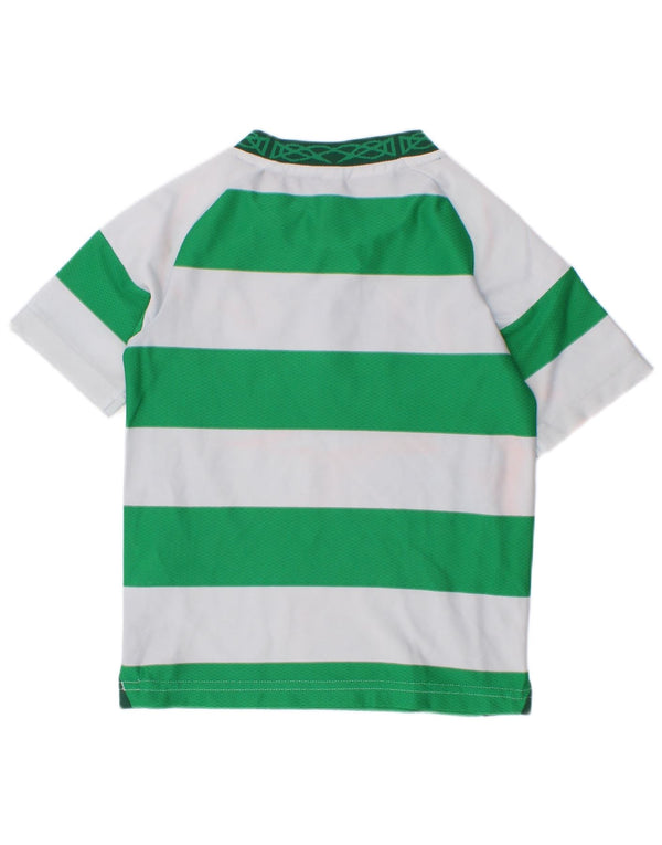Adidas Boys Graphic T-Shirt Top 4-5 ετών Πράσινο ριγέ πολυεστέρα