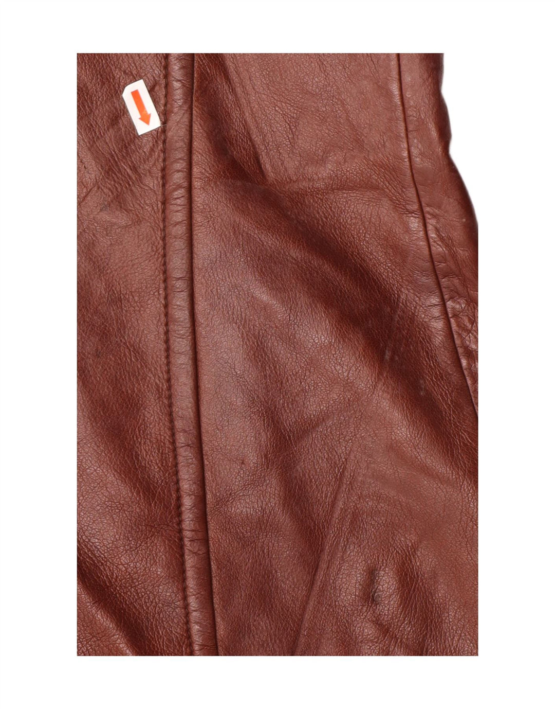 VINTAGE Γυναικείο Δερμάτινο Παλτό IT 52 2XL Καφέ Δερμάτινο