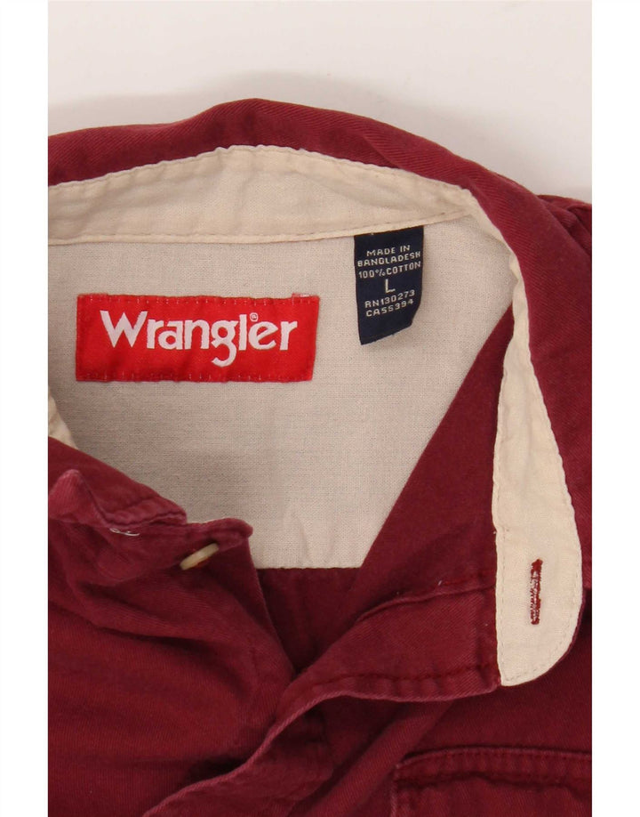 Ανδρικό πουκάμισο Wrangler μεγάλο βαμβακερό μπορντό