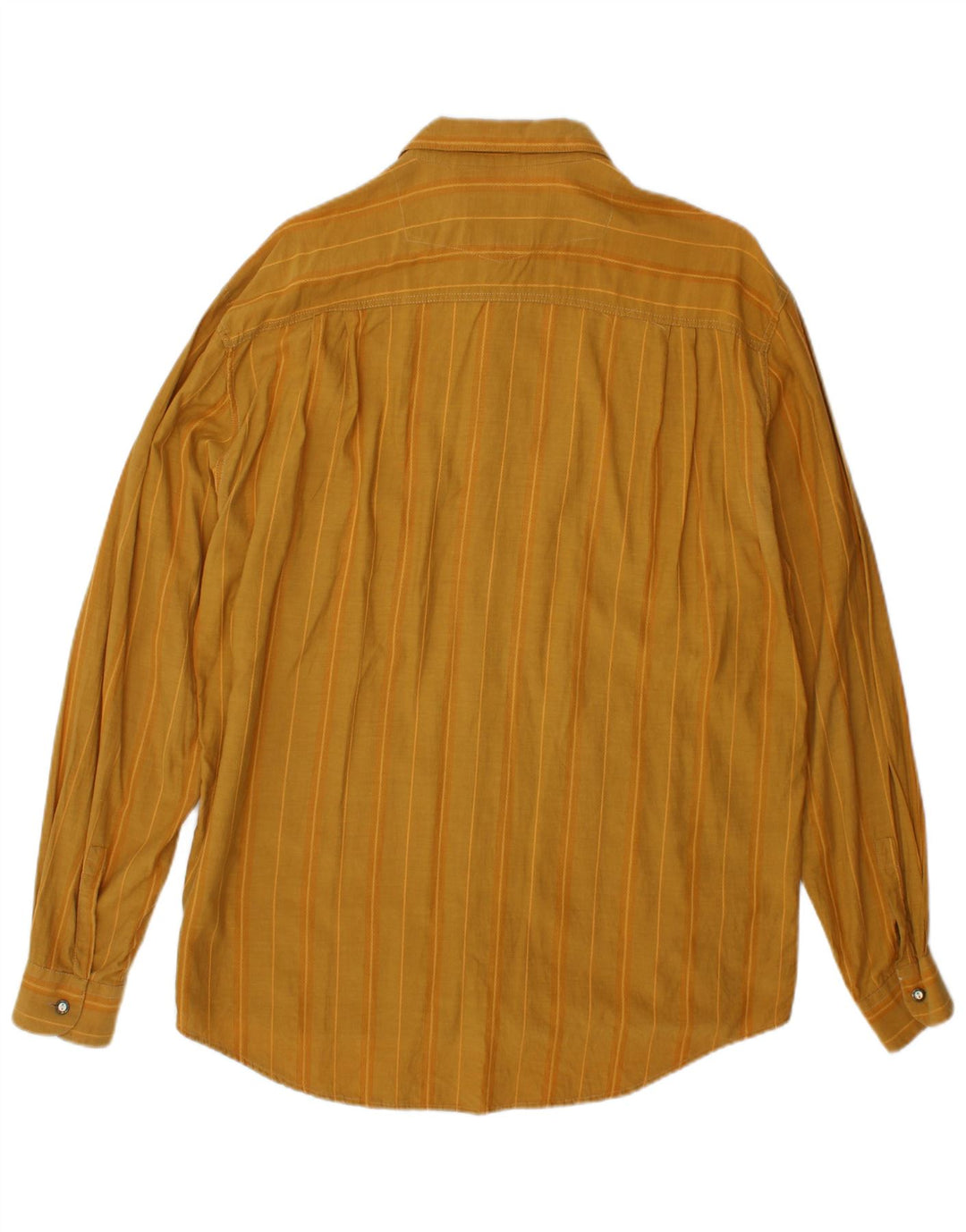 Vintage ανδρικό πουκάμισο μεγάλο κίτρινο pinstripe
