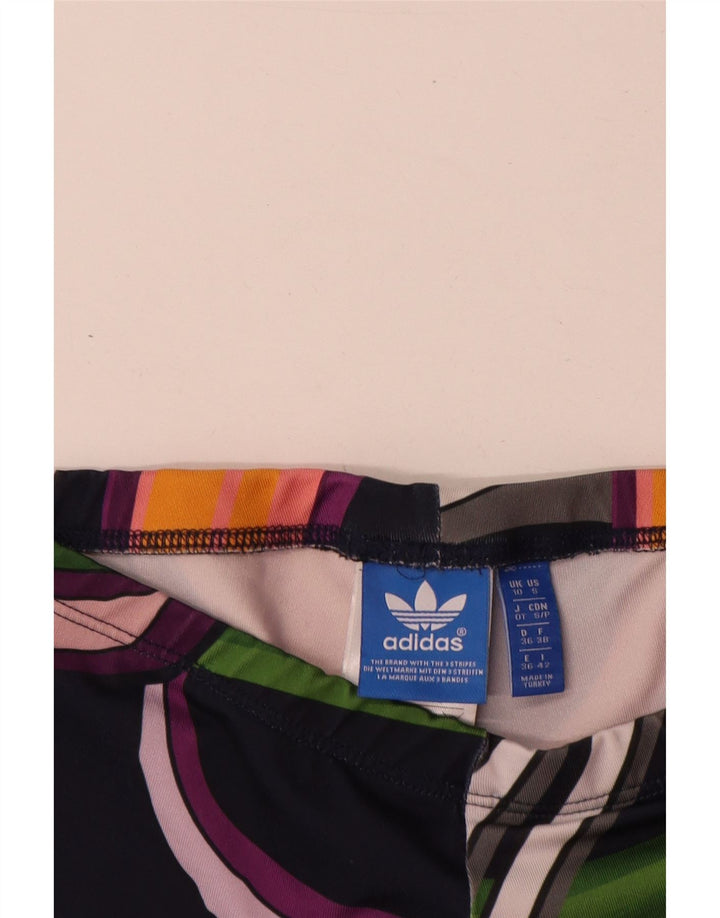 Γυναικείο κολάν Adidas UK 10 Μικρός πολύχρωμος φλοράλ πολυεστέρας