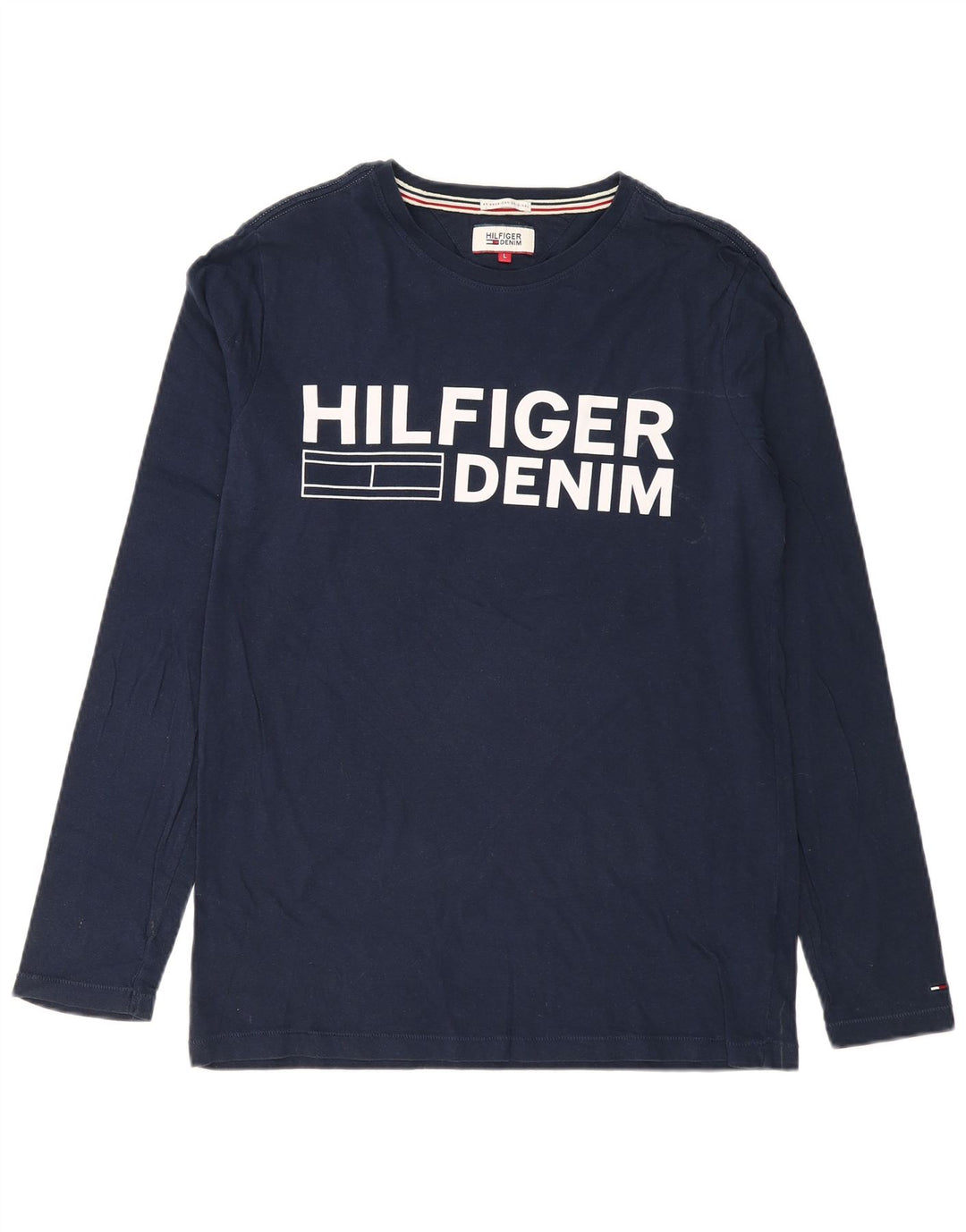 TOMMY HILFIGER Ανδρικό γραφικό τοπ μακρυμάνικο μεγάλο μπλε βαμβακερό