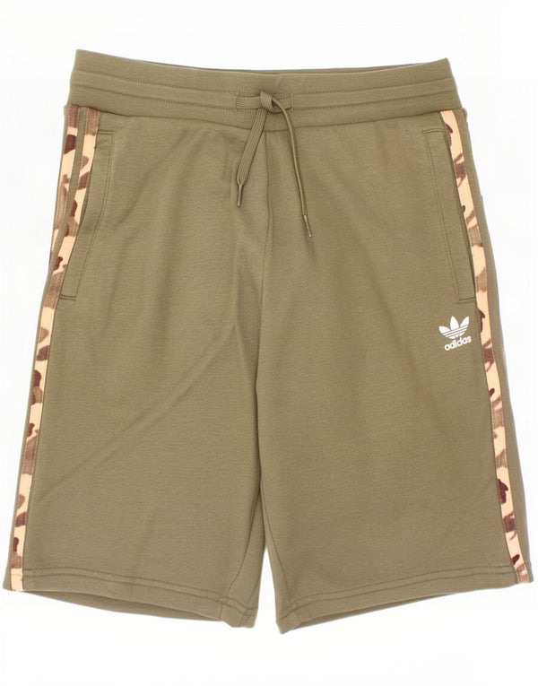 Adidas Boys Sport Shorts 13-14 Years Khaki Camouflage Cotton