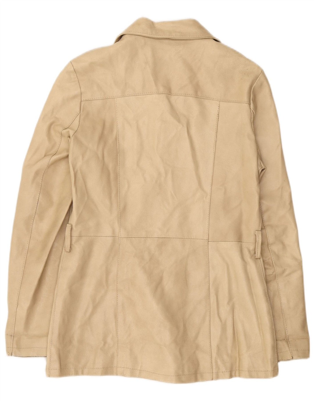Viamaestra Γυναικείο Δερμάτινο Μπουφάν UK 12 Medium Beige Leather