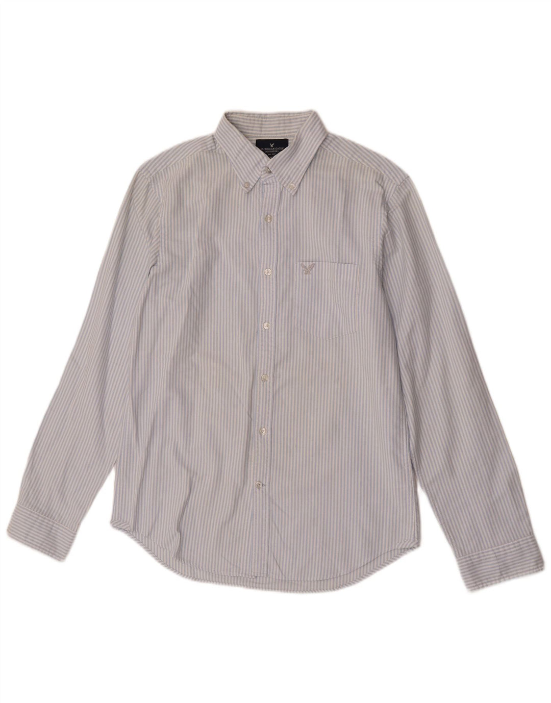 Ανδρικό πουκάμισο American Eagle Slim Fit Μικρό μπλε ριγέ βαμβακερό