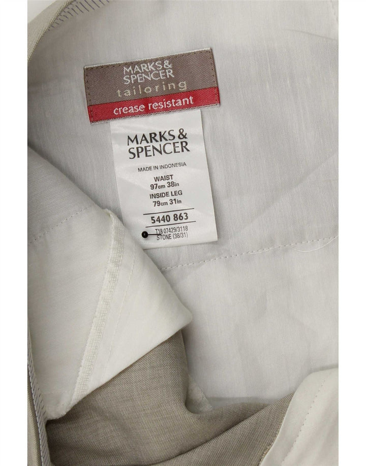 Ανδρικό κανονικό καθημερινό παντελόνι Marks & Spencer W38 L31 Grey Polyester