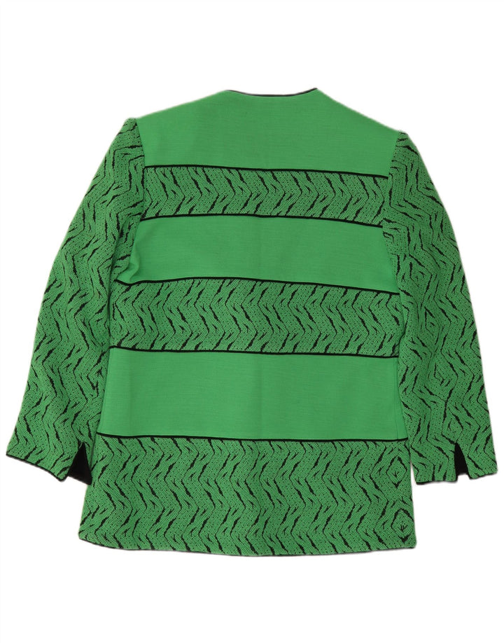 Pierre Cardin Γυναικείο Μπουφάν σακάκι με 3 κουμπιά EU 44 XL Πράσινο γεωμετρικό μαλλί