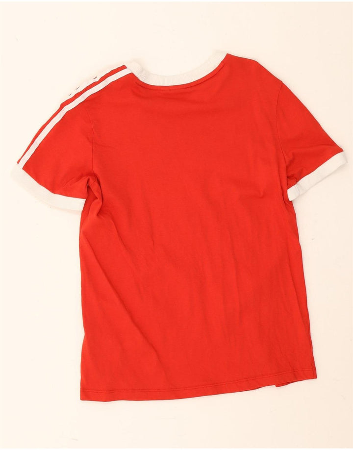 Γυναικείο T-Shirt Adidas Top UK 12 μεσαίο κόκκινο βαμβακερό