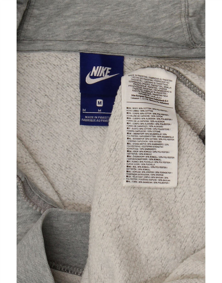 Ανδρικό πουλόβερ NIKE με φερμουάρ με κουκούλα, βαμβακερό μεσαίο γκρι