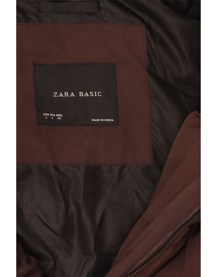 Zara Γυναικείο Παλτό UK 16 Large Brown