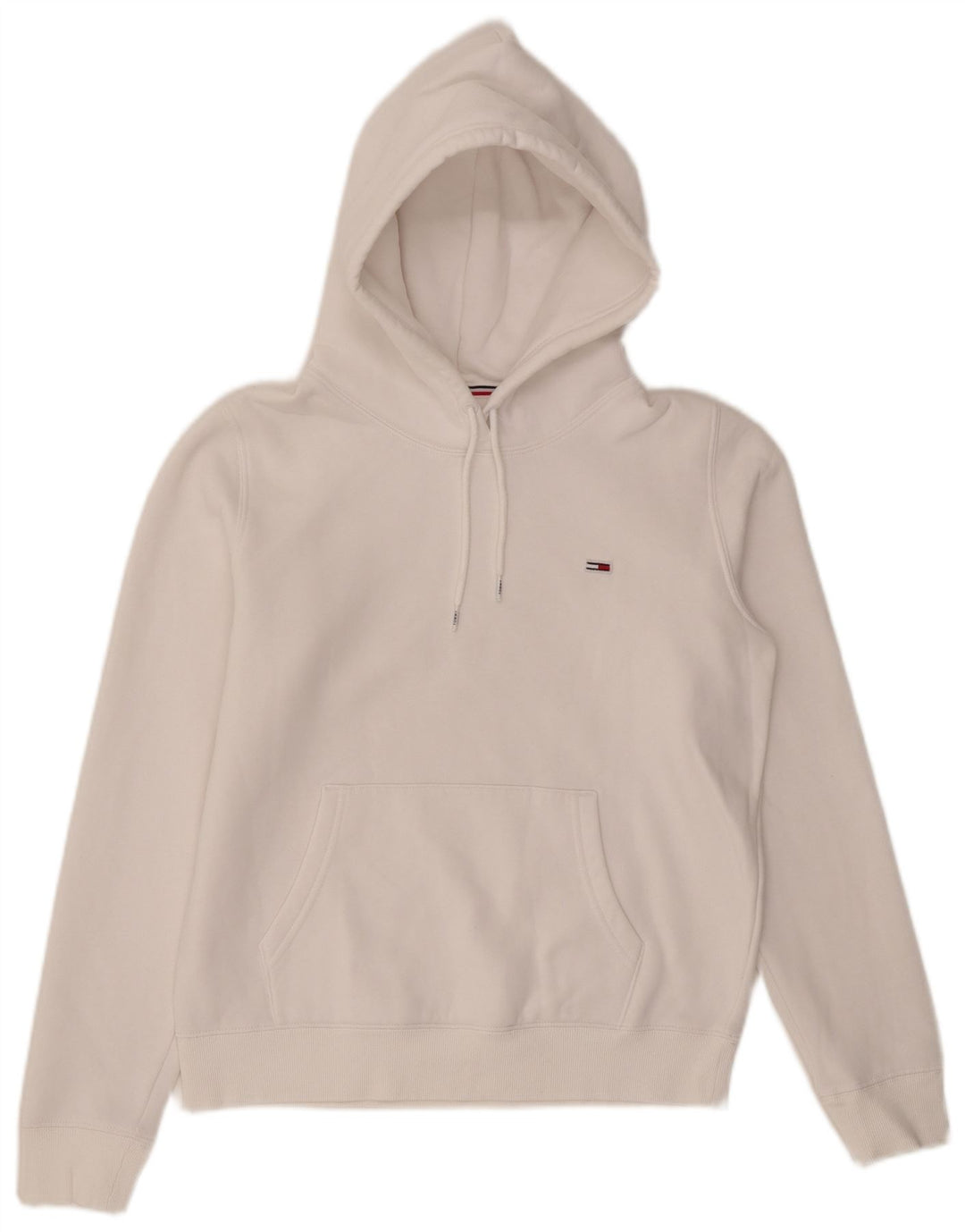 TOMMY HILFIGER Γυναικείο Hoodie Jumper UK 10 Small White
